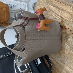"Picotin Style" Faux Leather Bag